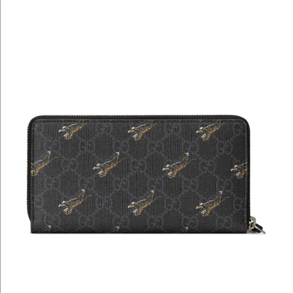 Gucci zip around wallet with tiger print - Picture 2 of 6
